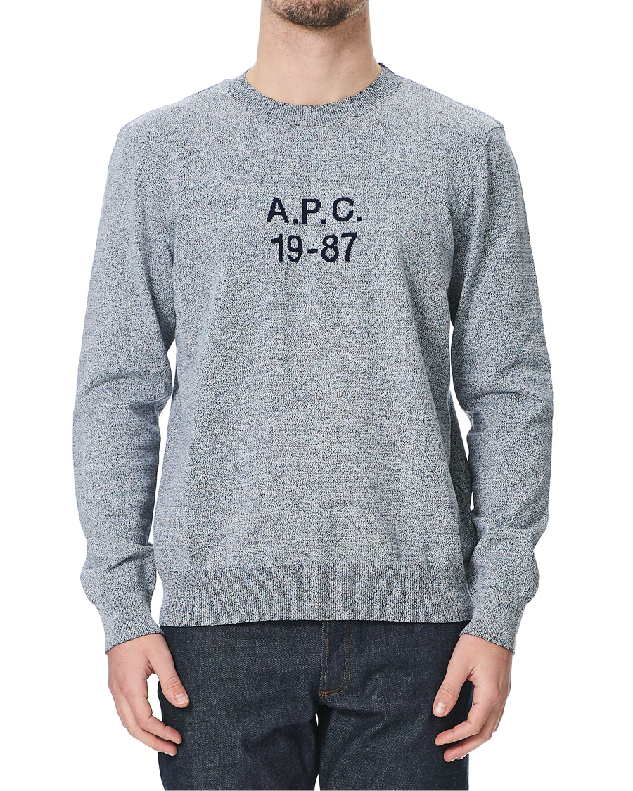 Herre | Trøjer | A.P.C. | 1987 Pullover Steel Blue