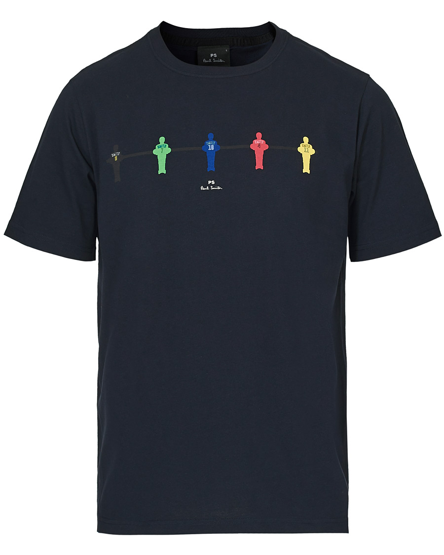 Herre | T-Shirts | PS Paul Smith | Regular Fit Table Football Tee Navy