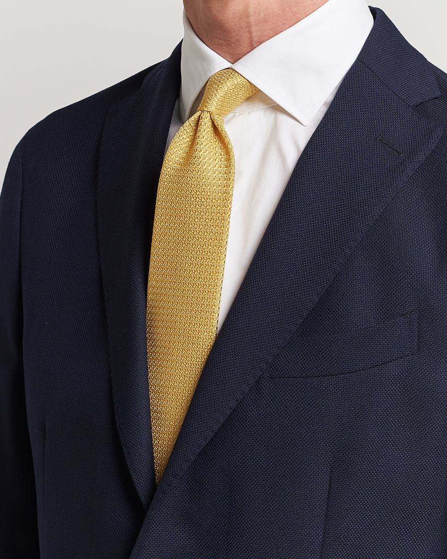 Herre | Amanda Christensen Silk Grenadine 8 cm Tie Lemon | Amanda Christensen | Silk Grenadine 8 cm Tie Lemon