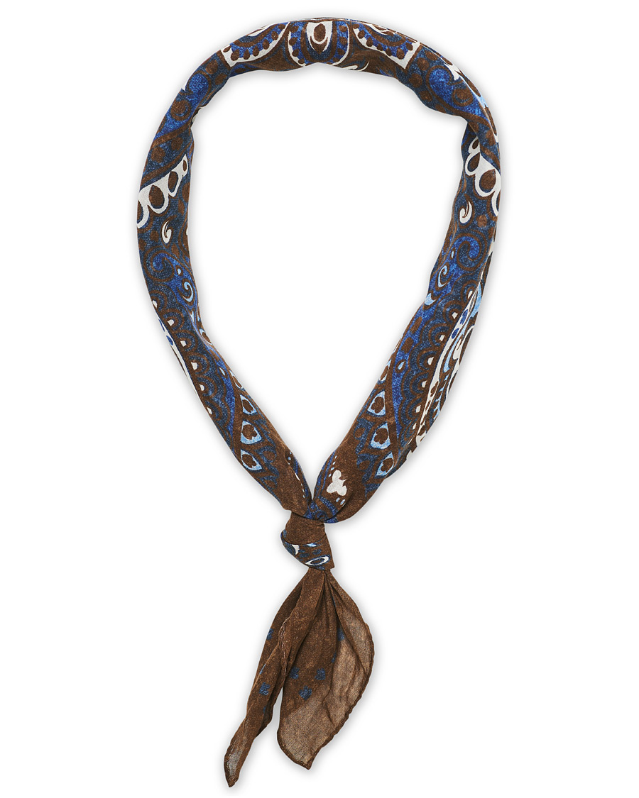 Herre | Amanda Christensen Cotton Large Print Bandana Brown | Amanda Christensen | Cotton Large Print Bandana Brown