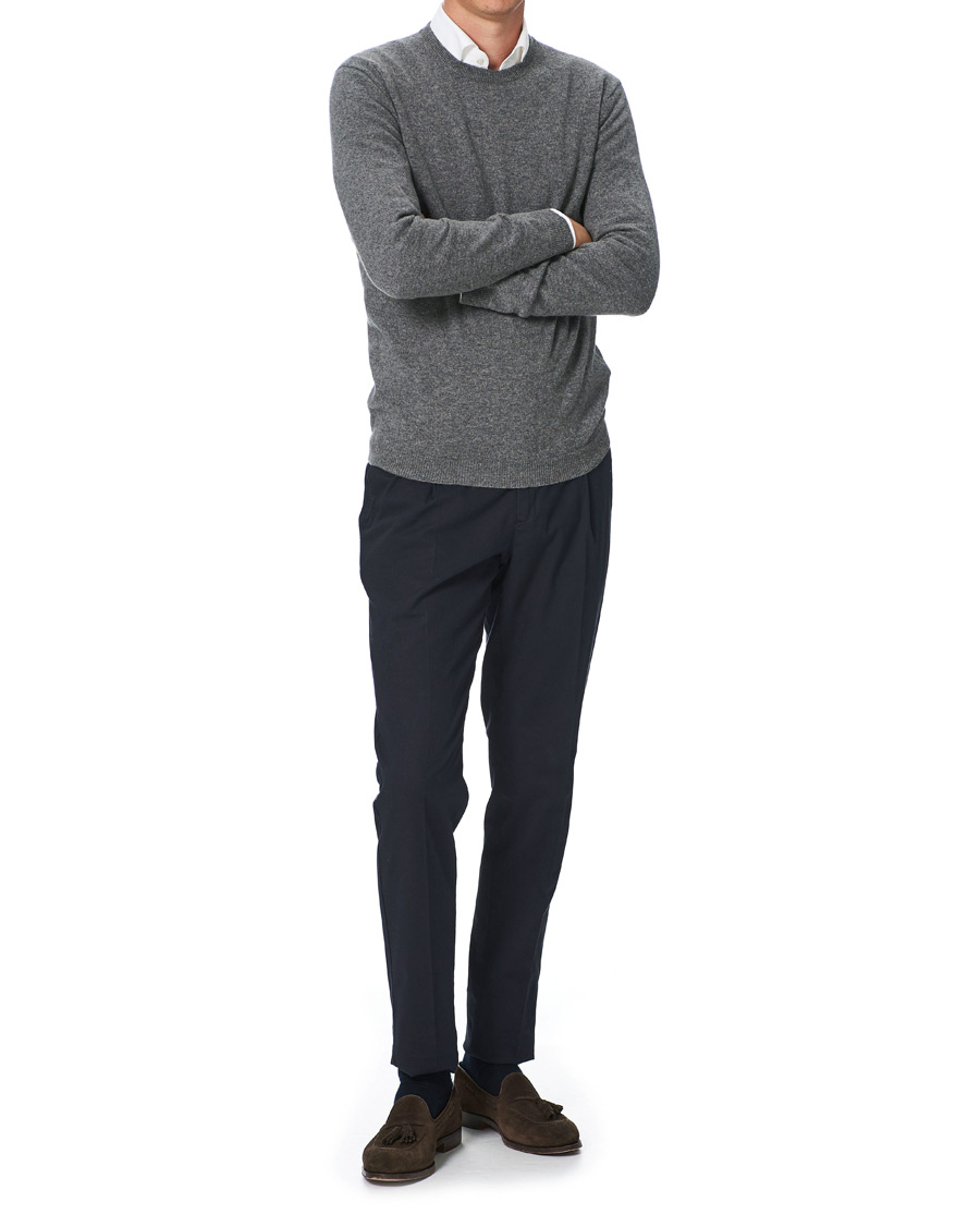 Herre | Trøjer | People's Republic of Cashmere | Cashmere Roundneck Heather Grey