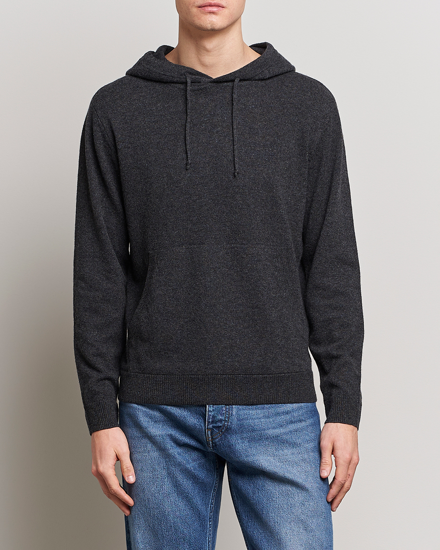Herre | The Classics of Tomorrow | People's Republic of Cashmere | Cashmere Hoodie Dark Grey