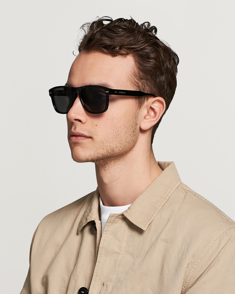 Herre | Buede solbriller | Gucci | GG0911S Sunglasses Black/Grey