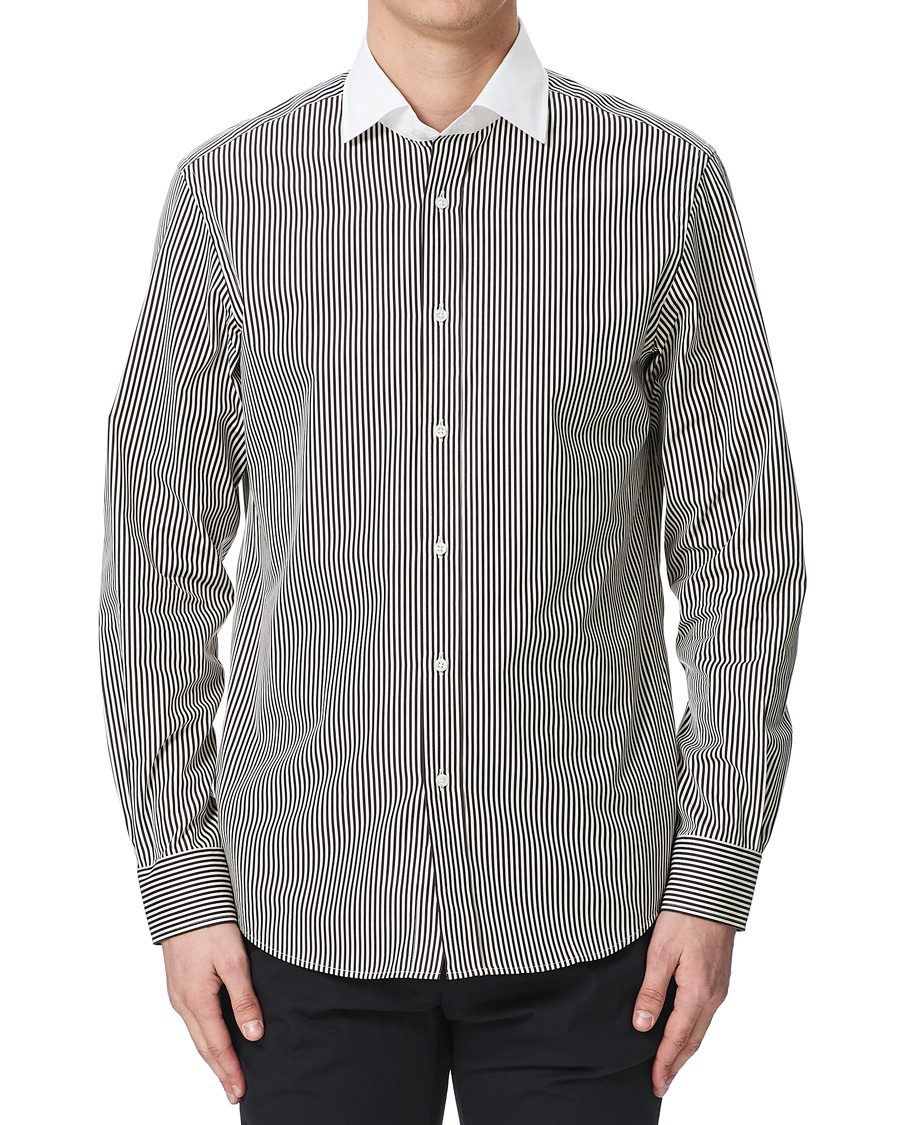 Herre | Skjorter | Ralph Lauren Purple Label | Bengal Striped Shirt Brown/Cream