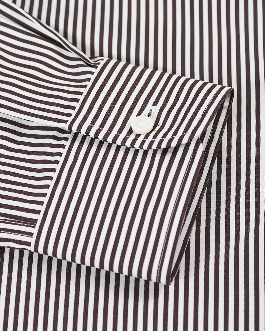 Herre | Skjorter | Ralph Lauren Purple Label | Bengal Striped Shirt Brown/Cream