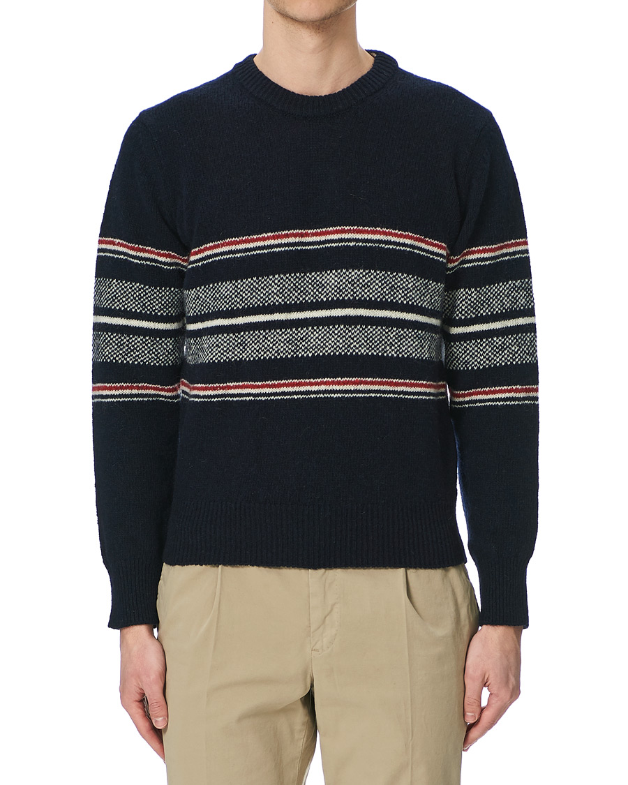 Herre | Trøjer | Thom Browne | Birdseye Jacquard Sweater Navy