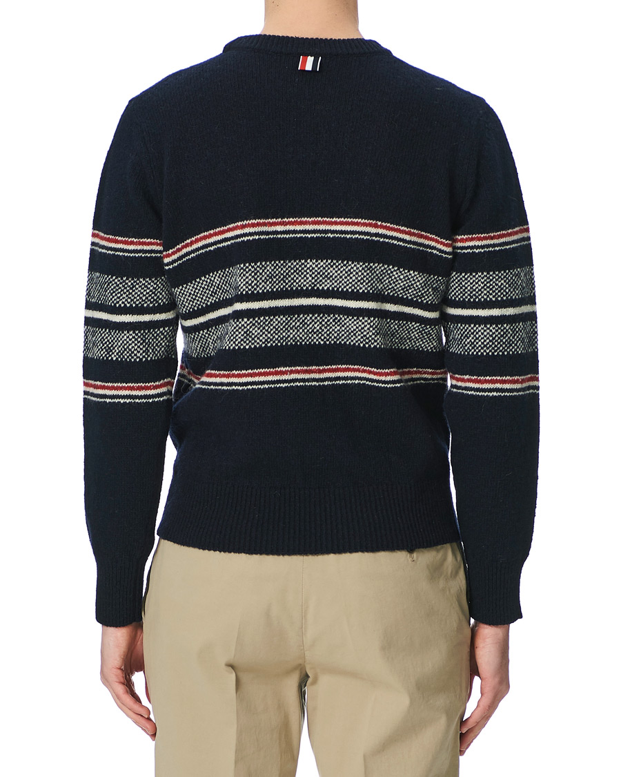 Herre | Trøjer | Thom Browne | Birdseye Jacquard Sweater Navy