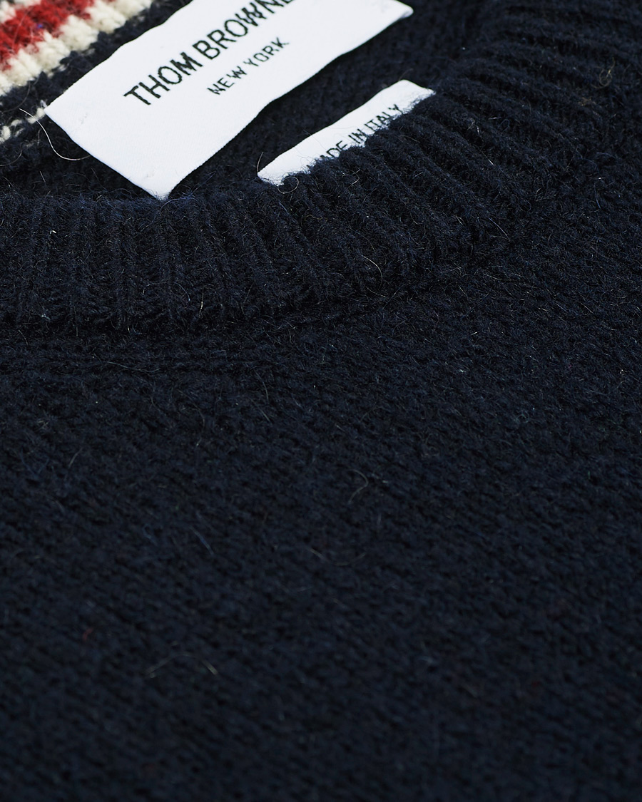 Herre | Trøjer | Thom Browne | Birdseye Jacquard Sweater Navy