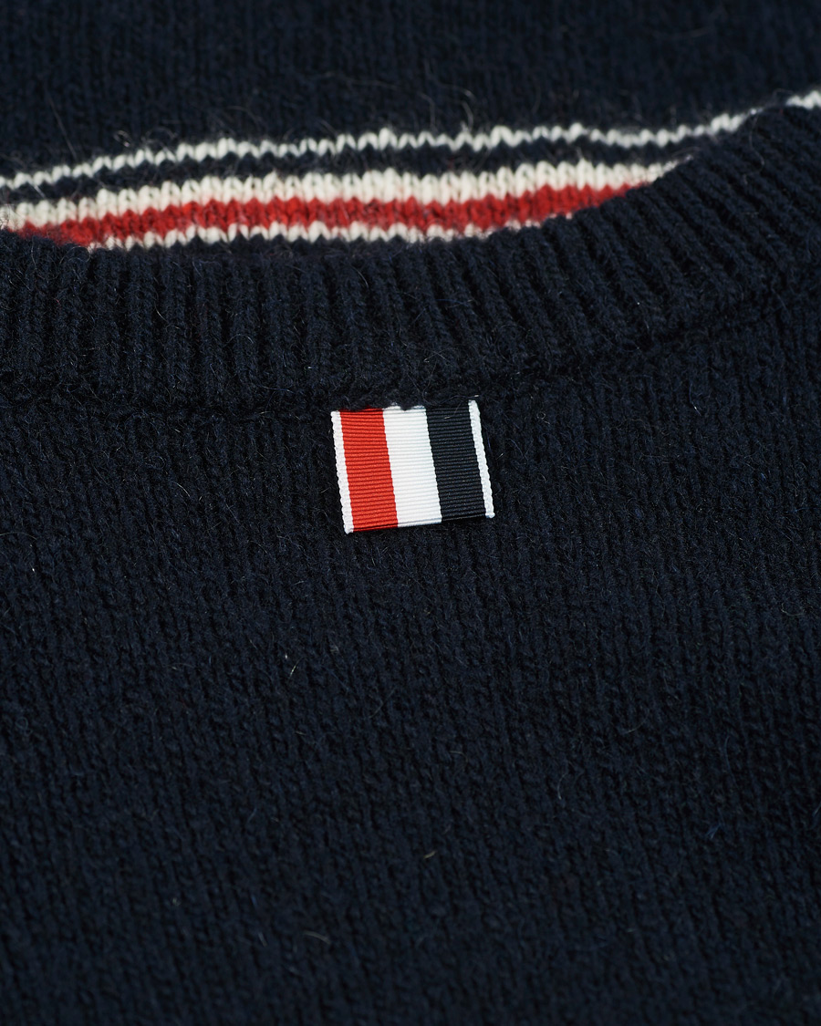 Herre | Trøjer | Thom Browne | Birdseye Jacquard Sweater Navy