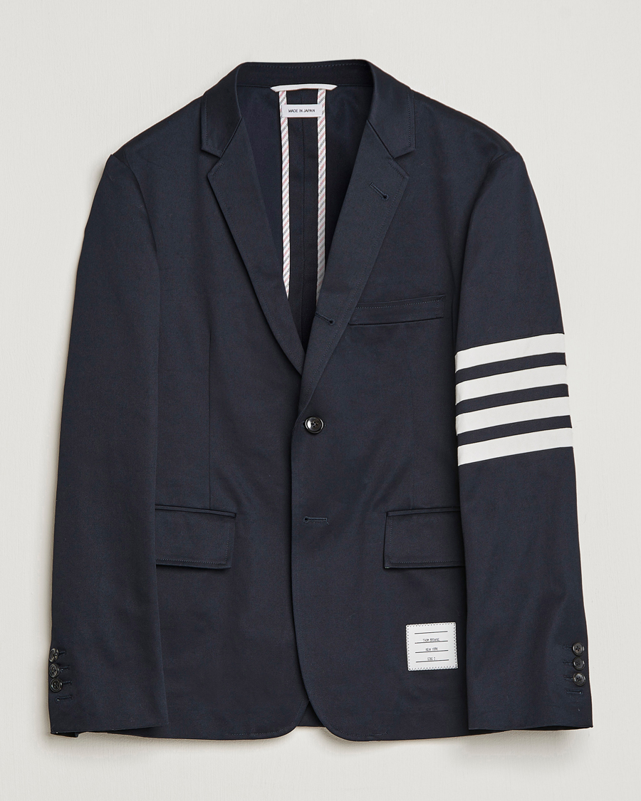 Herre | Blazere & jakker | Thom Browne | Unconstructed Cotton Blazer Navy