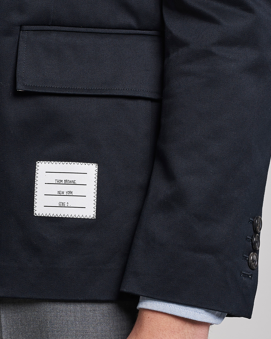Herre | Blazere & jakker | Thom Browne | Unconstructed Cotton Blazer Navy