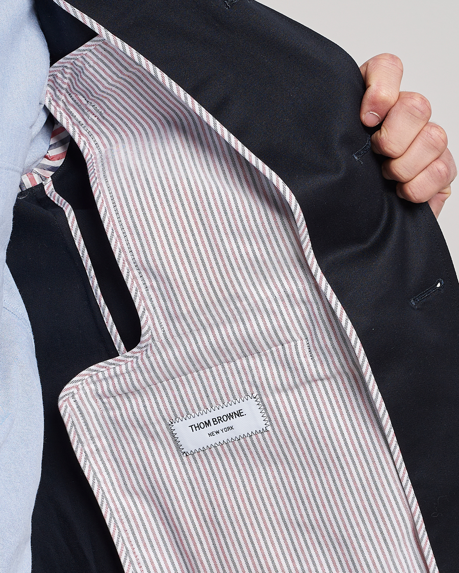 Herre | Blazere & jakker | Thom Browne | Unconstructed Cotton Blazer Navy