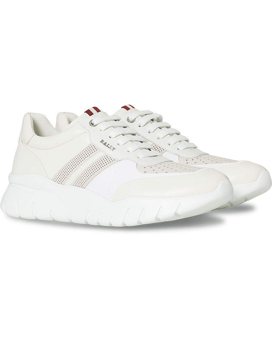 Herre | Bally Bison Running Sneaker White Calf | Bally | Bison Running Sneaker White Calf