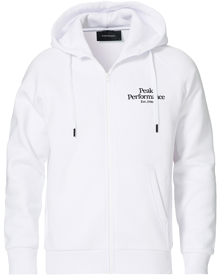 Herre | Trøjer | Peak Performance | Original Logo Full Zip Hoodie White