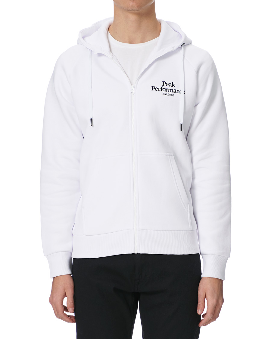 Herre | Trøjer | Peak Performance | Original Logo Full Zip Hoodie White