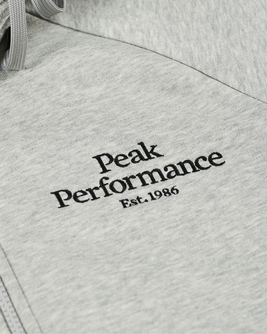 Herre | Trøjer | Peak Performance | Original Logo Full Zip Hoodie Grey Melange