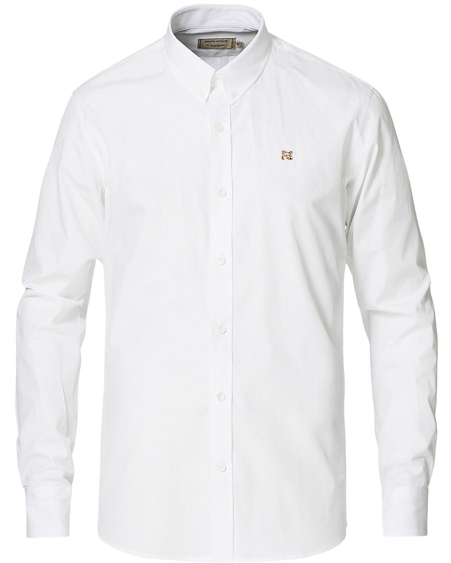 Herre | Skjorter | Maison Kitsuné | Fox Head Oxford Shirt White