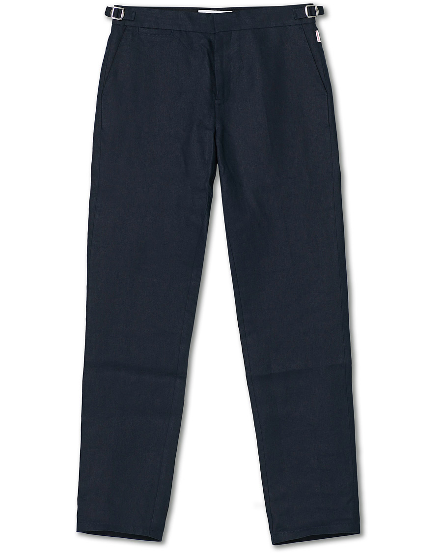 Herre | Bukser | Orlebar Brown | Griffon Linen Trousers Navy
