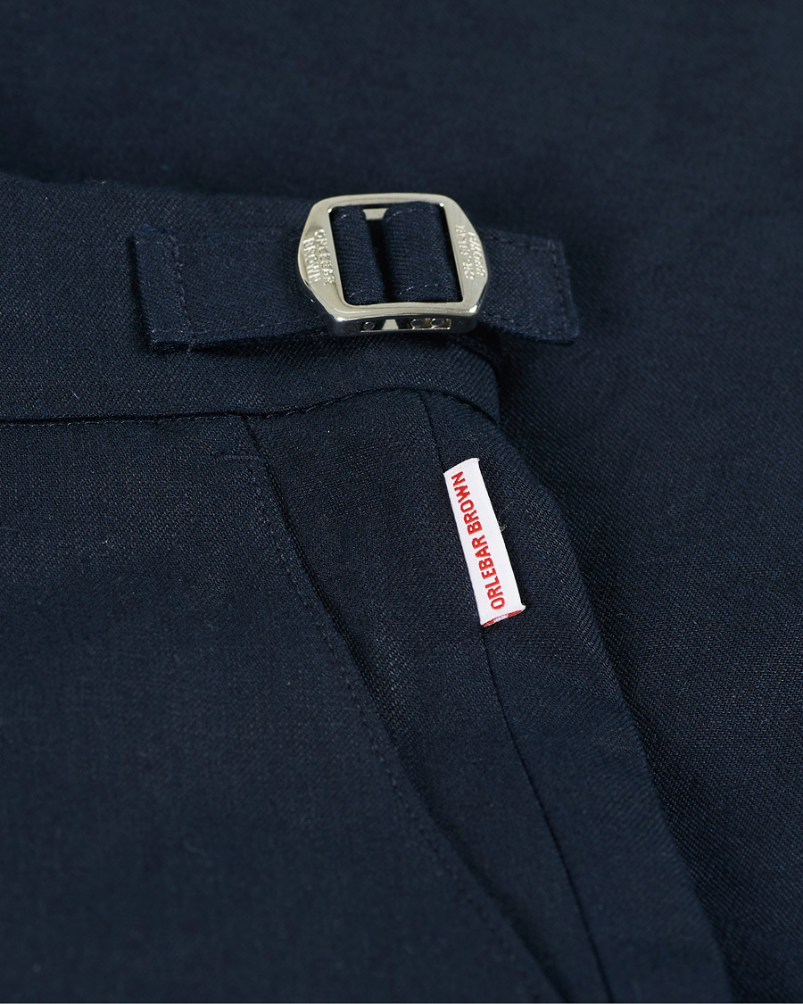 Herre | Bukser | Orlebar Brown | Griffon Linen Trousers Navy