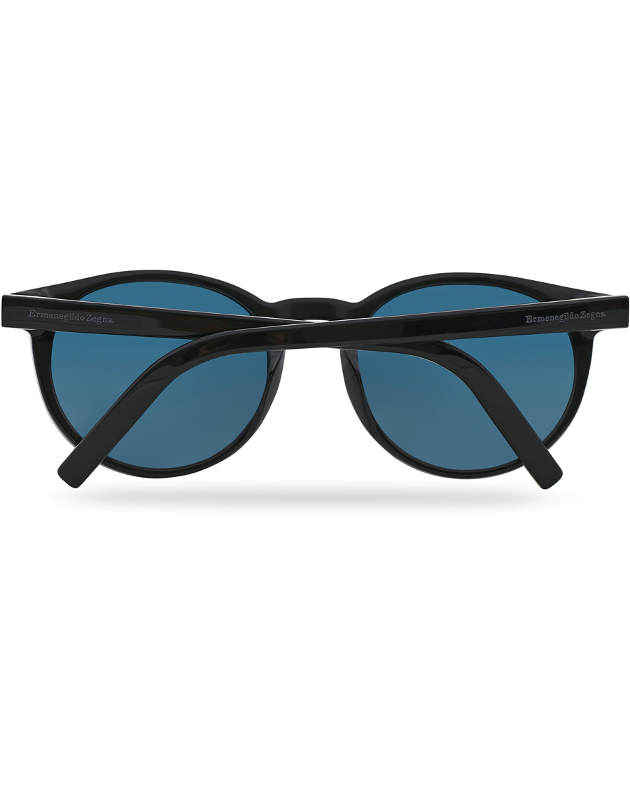 Herre | Ermenegildo Zegna EZ0172 Sunglasses Shiny Black/Blue | Ermenegildo Zegna | EZ0172 Sunglasses Shiny Black/Blue