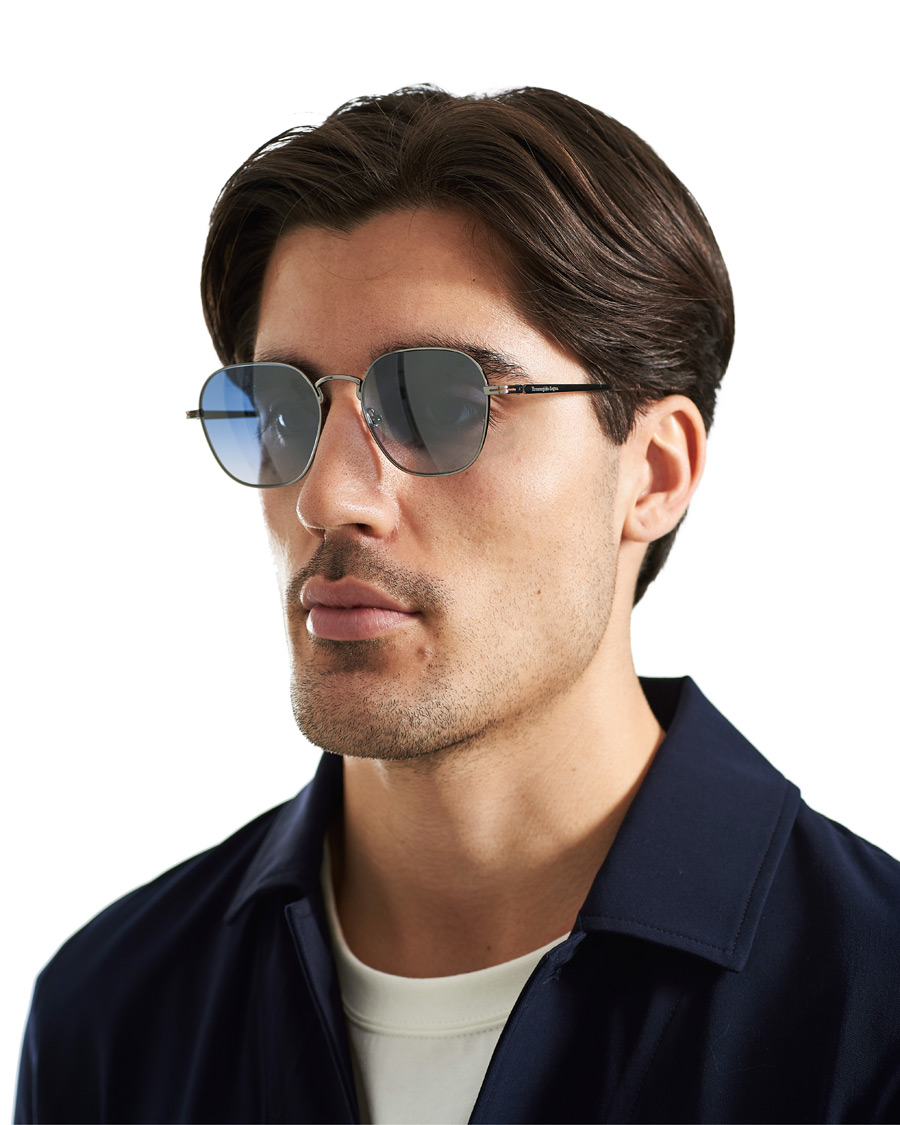 Herre | Solbriller | Ermenegildo Zegna | EZ0174 Sunglasses Shiny Palladium/Blue Mirror