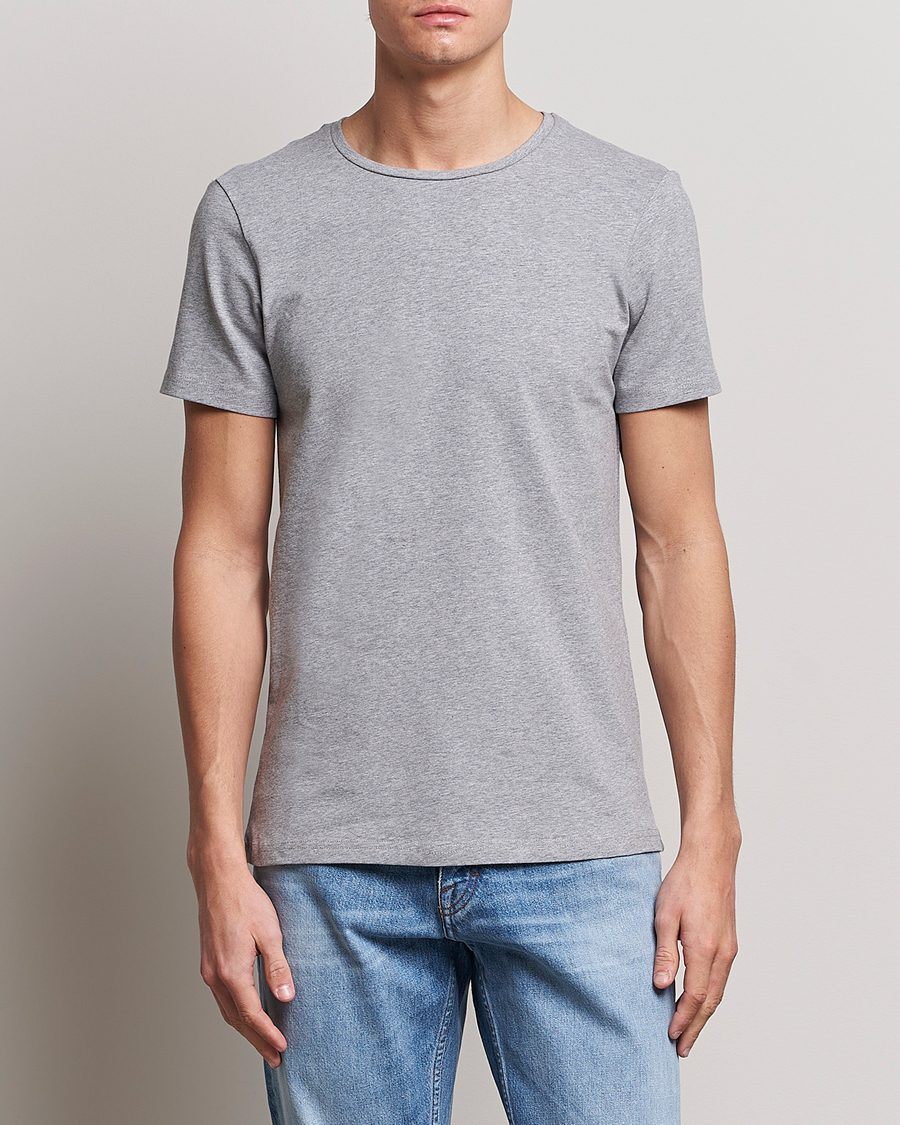 Herre | T-Shirts | Bread & Boxers | 4-Pack Crew Neck Tee White/Black/Grey/Navy