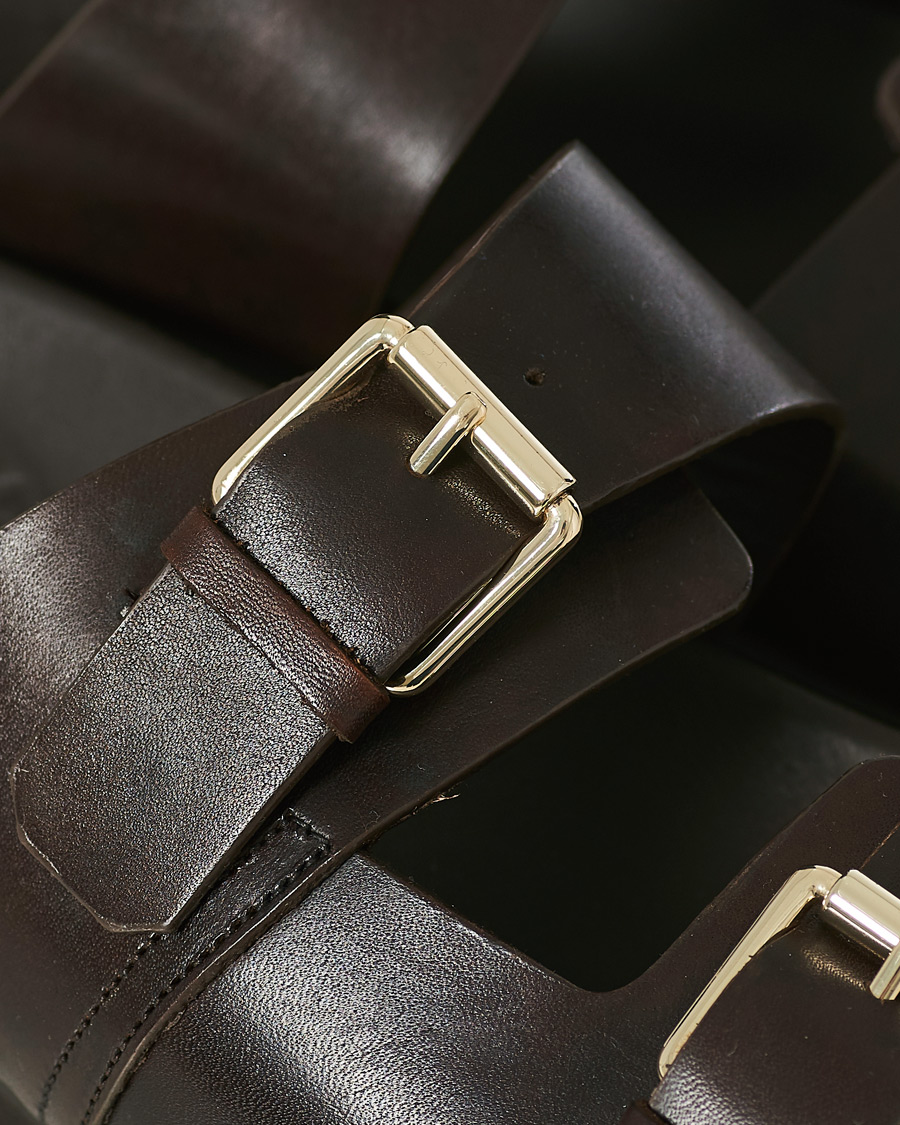 Herre | Grenson Florin Handpainted Buckle Sandal Dark Brown Calf UK6 - EU40 | Grenson | Florin Handpainted Buckle Sandal Dark Brown Calf UK6 - EU40