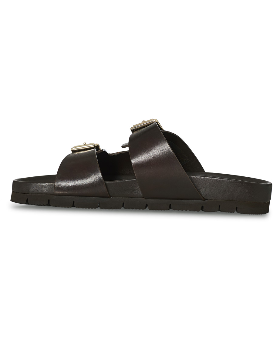 Herre | Grenson Florin Handpainted Buckle Sandal Dark Brown Calf UK6 - EU40 | Grenson | Florin Handpainted Buckle Sandal Dark Brown Calf UK6 - EU40