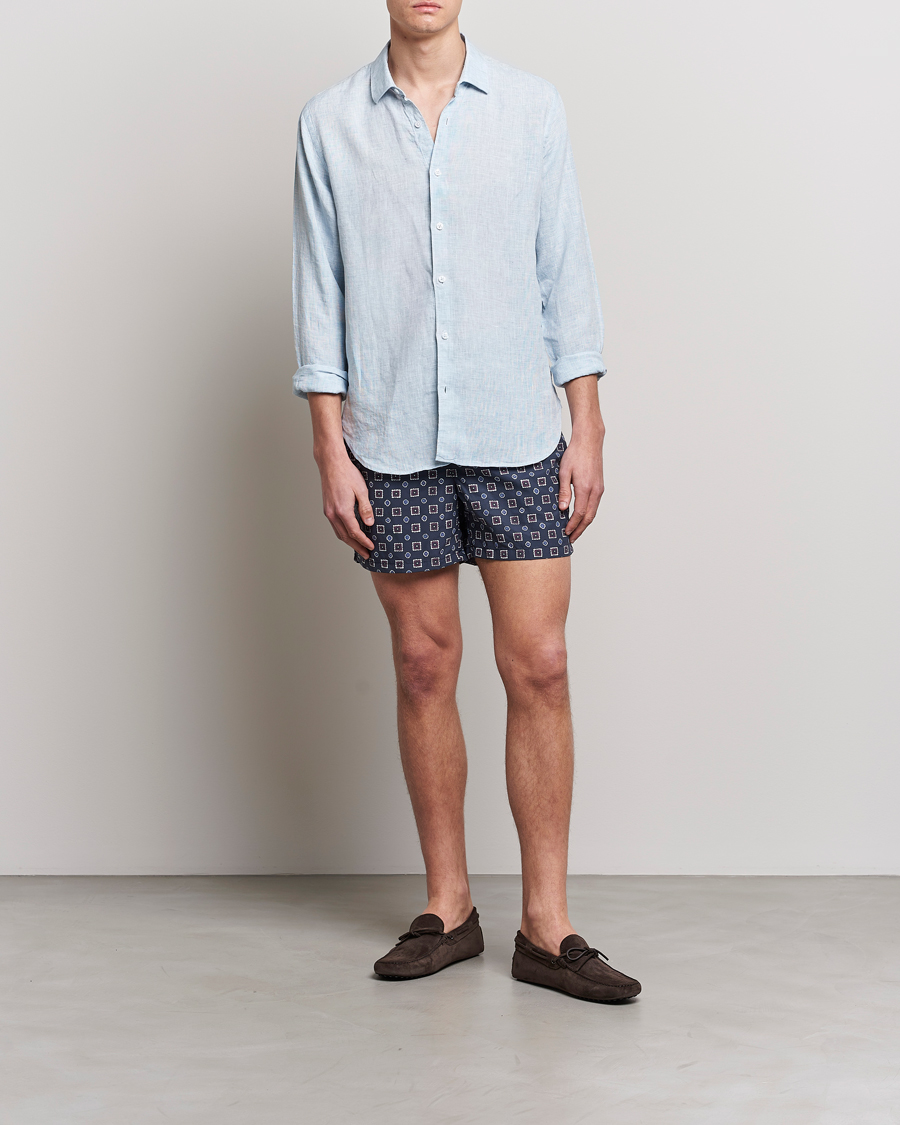 Herre | Badebukser | Ripa Ripa | Scirocco Printed Swimshorts Blue