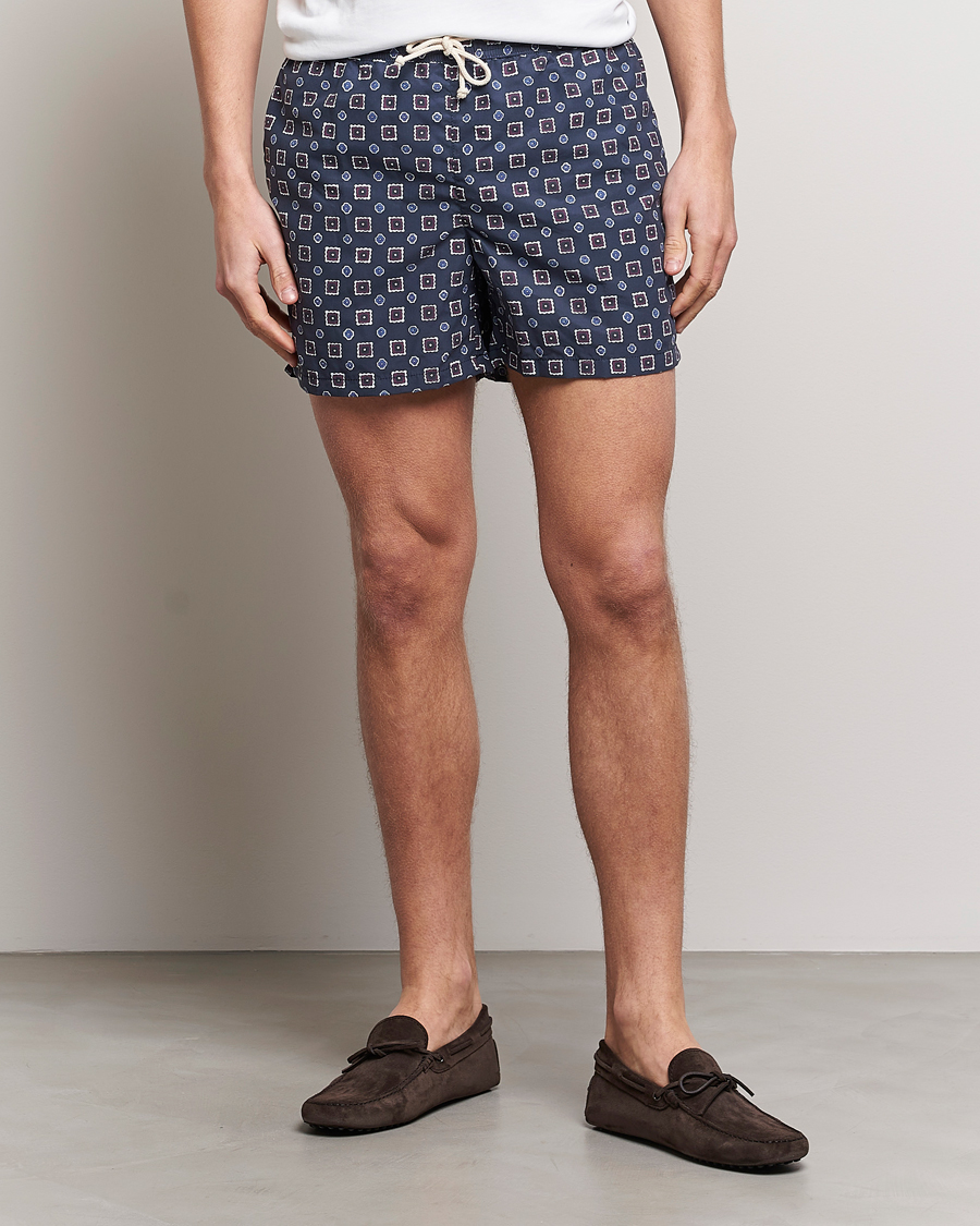 Herre | Badebukser | Ripa Ripa | Scirocco Printed Swimshorts Blue