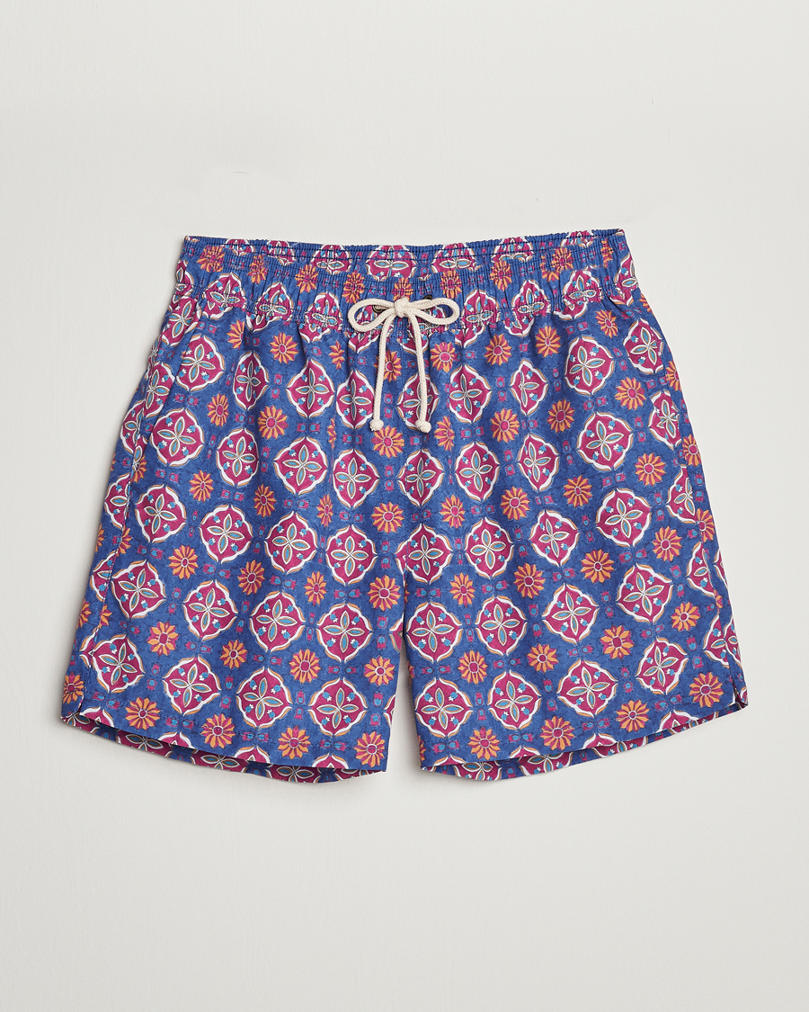 Herre | Badebukser | Ripa Ripa | Maestrale Printed Swimshorts Blue/Red