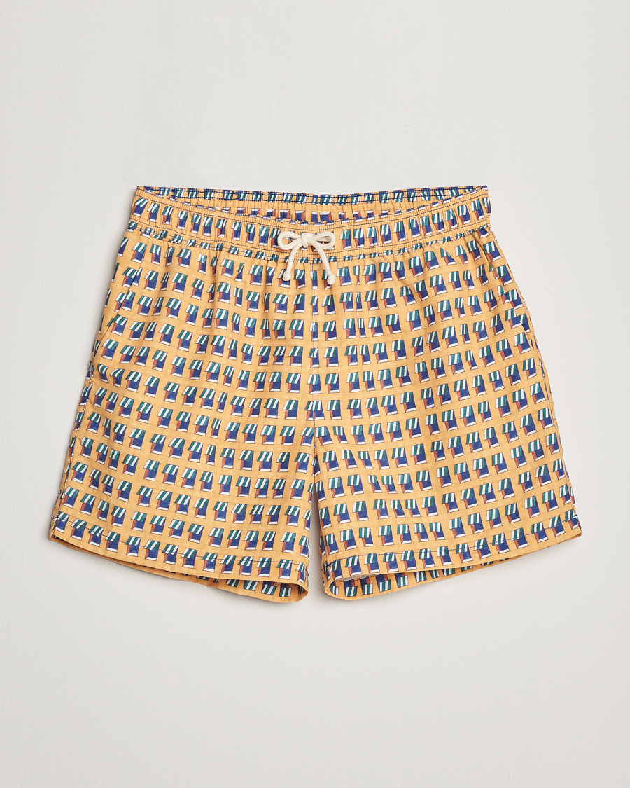 Herre | Badebukser | Ripa Ripa | Finestre Sul Mare Printed Swimshorts Yellow