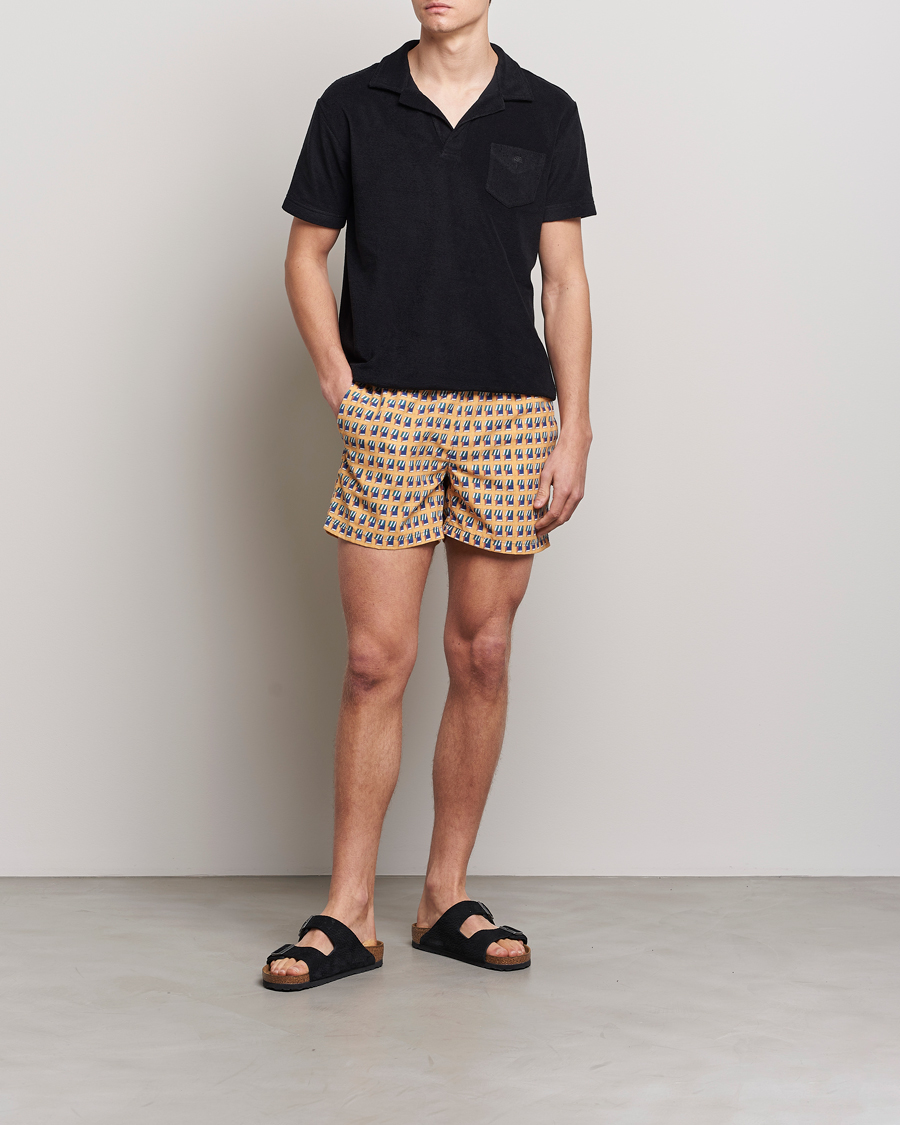 Herre | Badebukser | Ripa Ripa | Finestre Sul Mare Printed Swimshorts Yellow