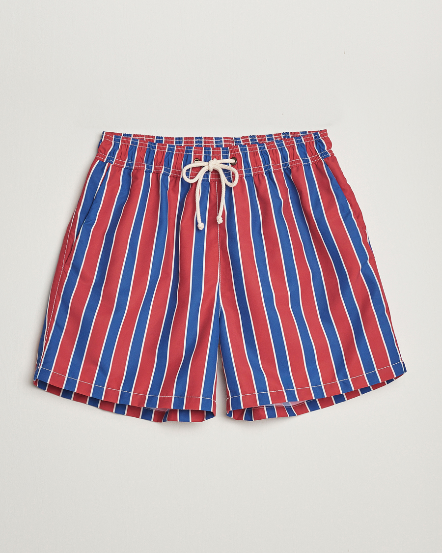 Herre | Badebukser | Ripa Ripa | Monterosso Striped Swimshorts Red/Blue