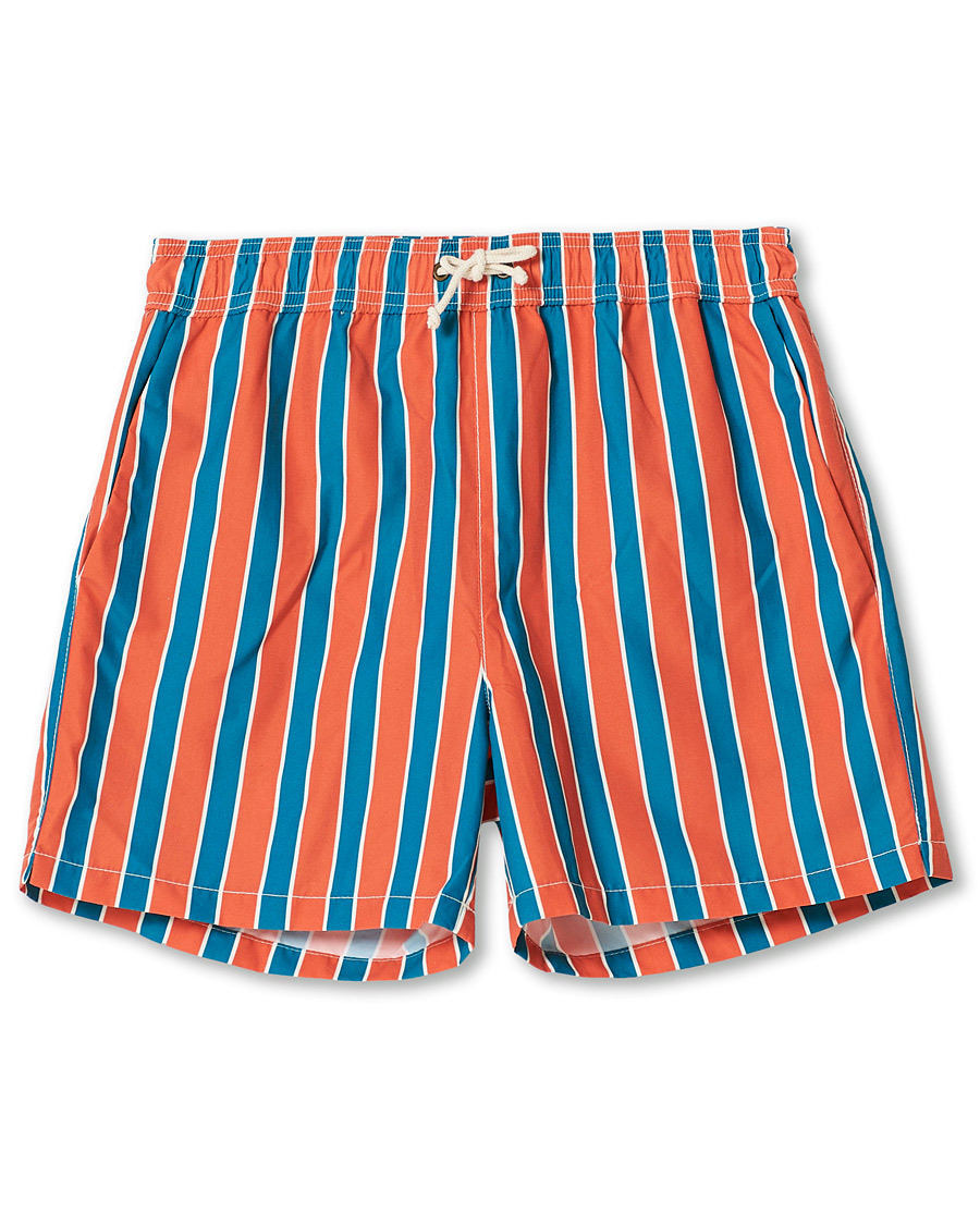 Herre | Badebukser | Ripa Ripa | Monterosso Striped Swimshorts Green/Orange