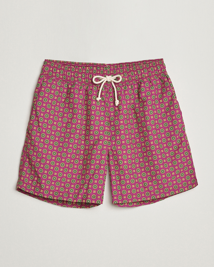 Herre | Badebukser | Ripa Ripa | Nicola Radano Colab Printed Swimshorts Bordeaux