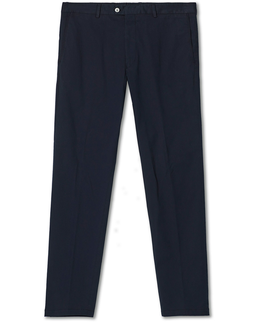 Herre | Bukser | Oscar Jacobson | Denz Cotton Trousers Navy