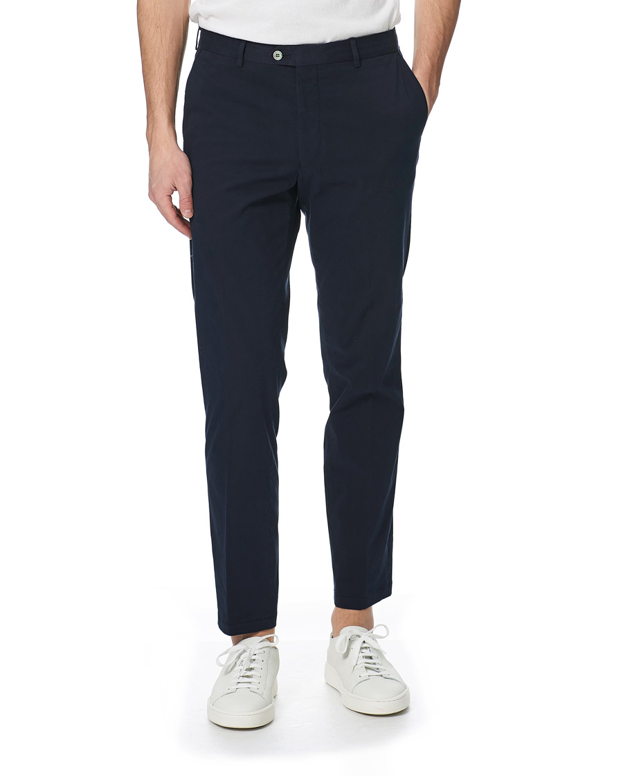 Herre | Bukser | Oscar Jacobson | Denz Cotton Trousers Navy