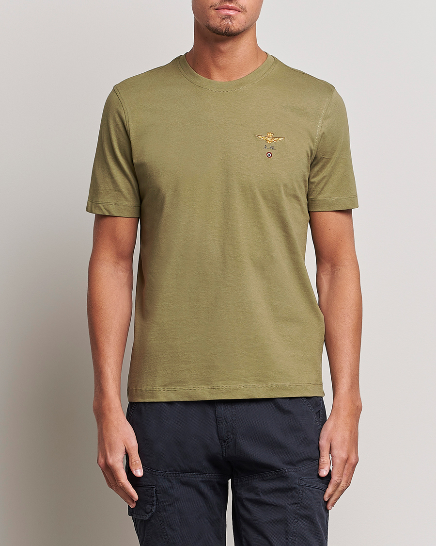 Herre | Udsalg tøj | Aeronautica Militare | TS1580 Crew Neck Tee Green