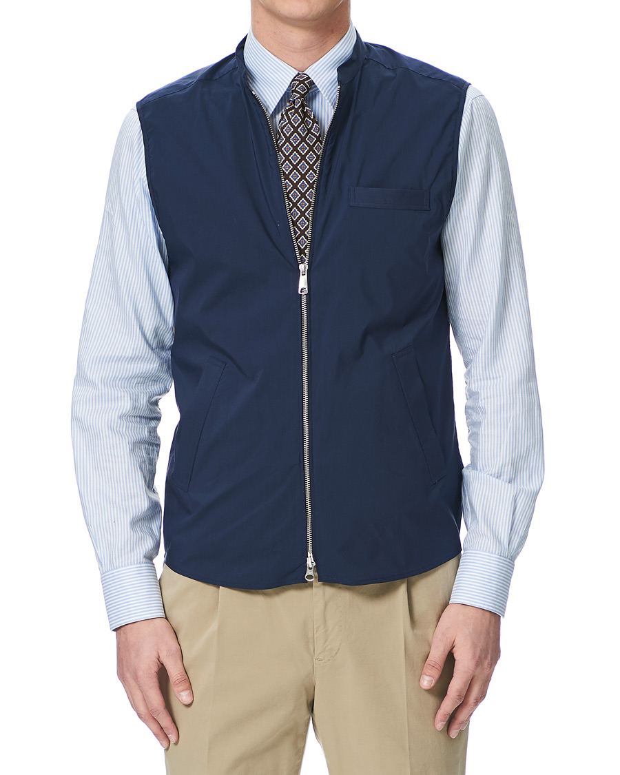 Herre | Jakker | Eton | Wind Vest Navy
