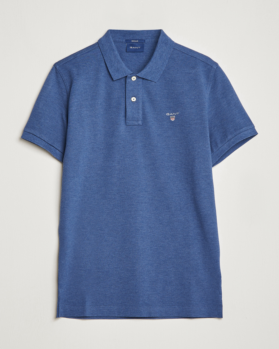 Herre | Polotrøjer | GANT | The Original Polo Marine Melange