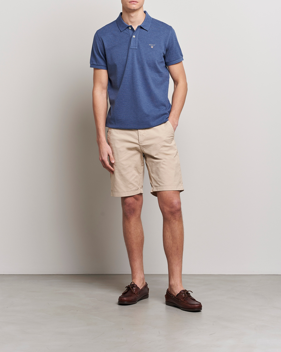 Herre | Polotrøjer | GANT | The Original Polo Marine Melange
