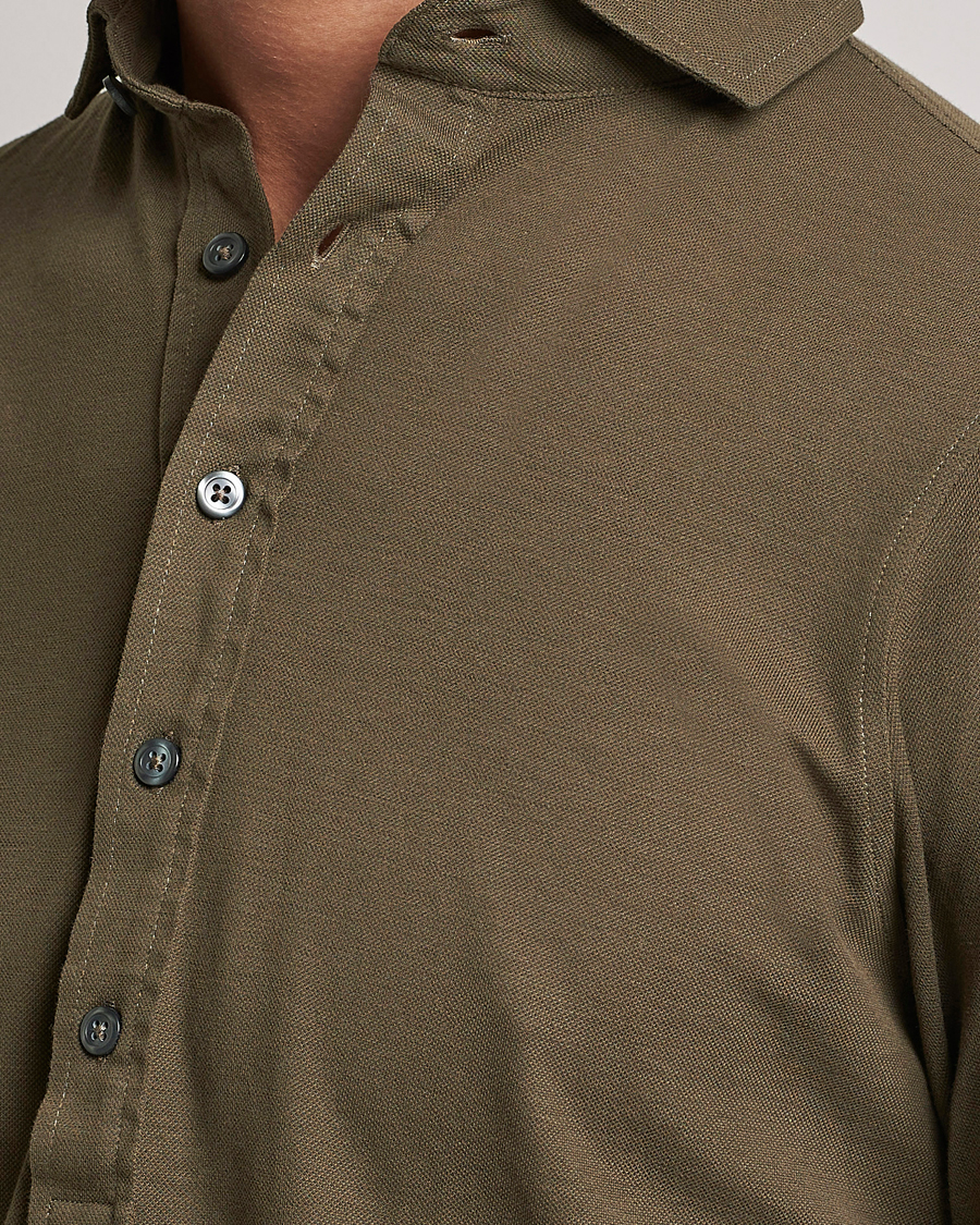 Herre | Skjorter | Gran Sasso | Popover Shirt Dark Brown