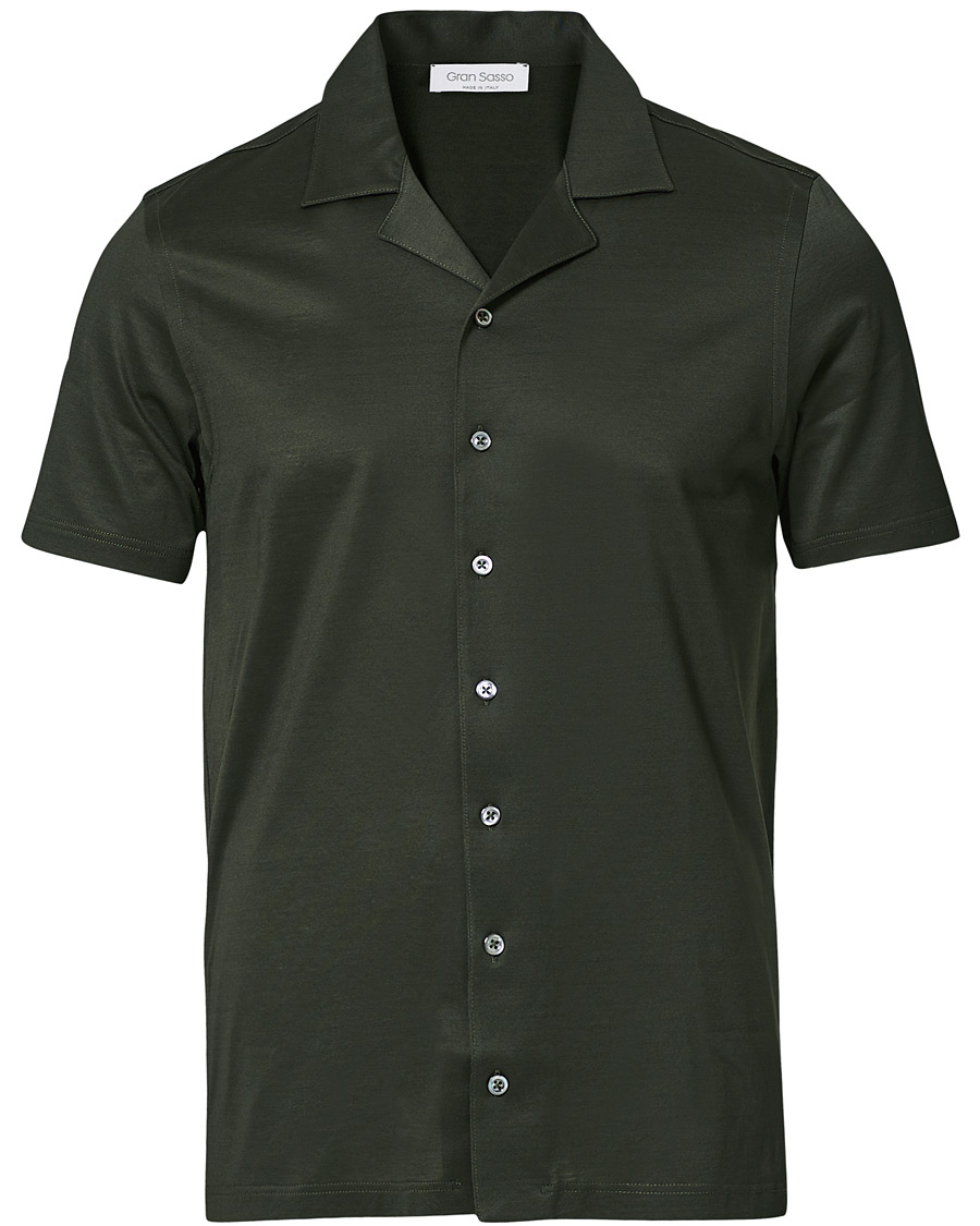 Herre | Polotrøjer | Gran Sasso | Mercirized Cotton Bowling Shirt Green