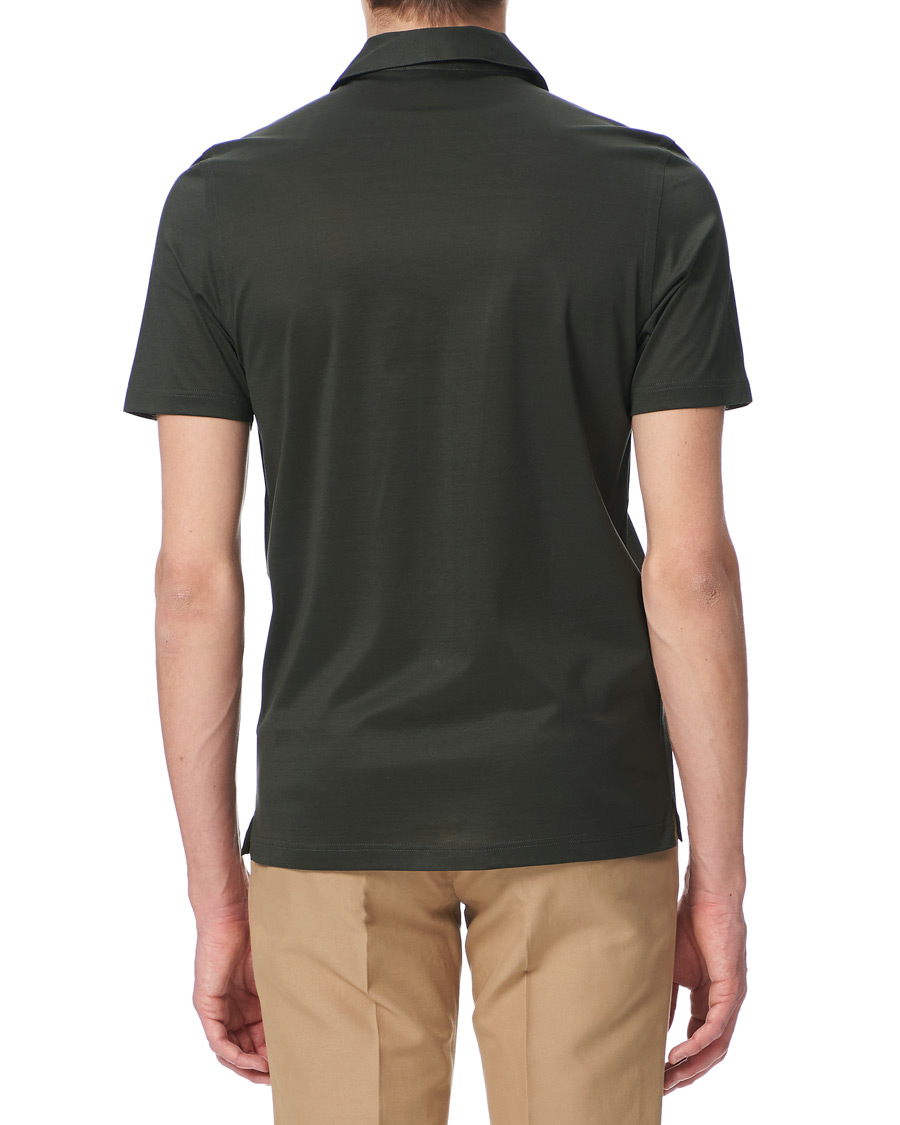 Herre | Polotrøjer | Gran Sasso | Mercirized Cotton Bowling Shirt Green