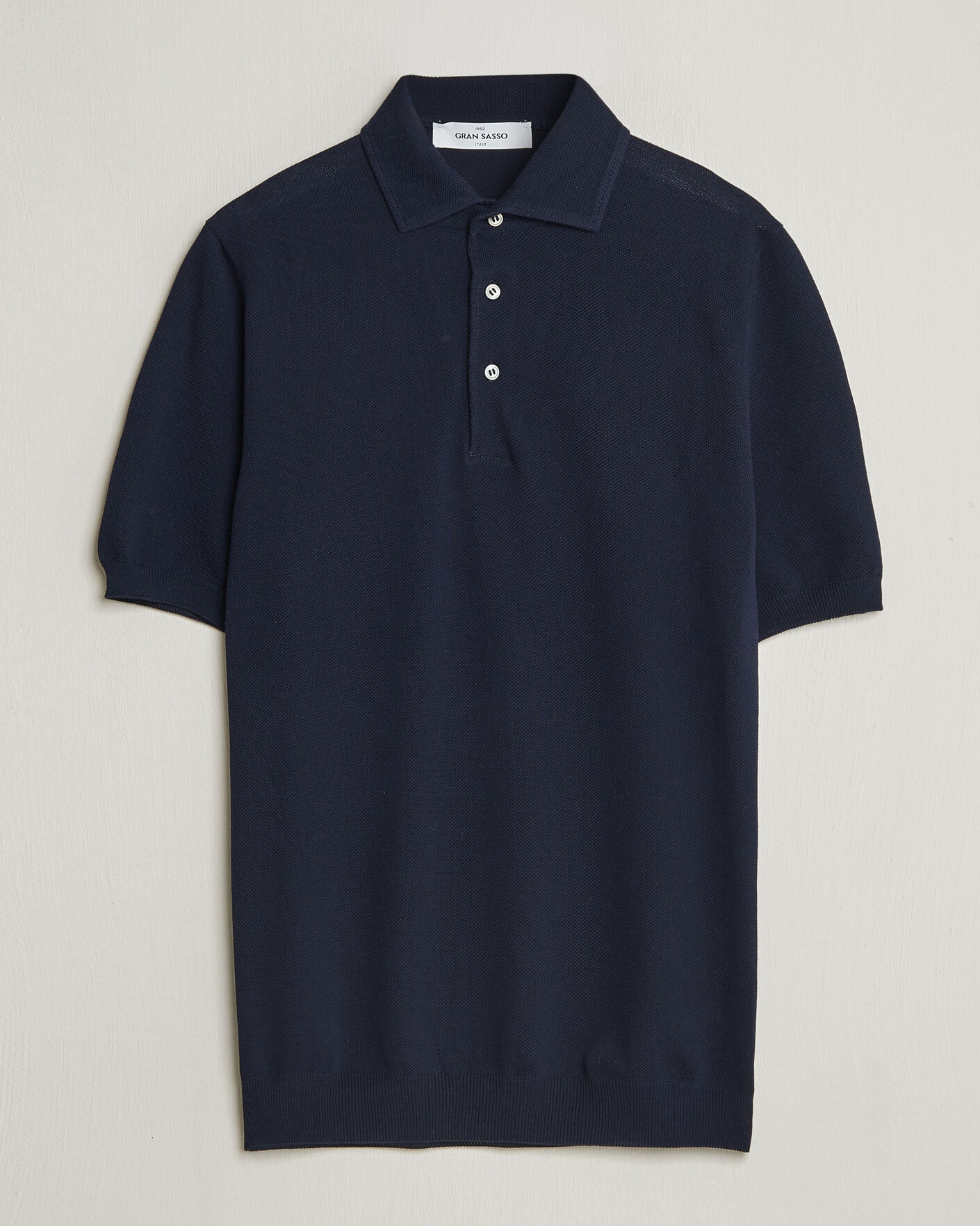 Herre | Polotrøjer | Gran Sasso | Structured Cotton Polo Navy