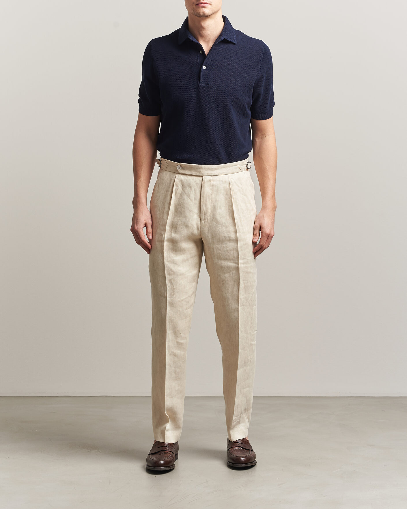 Herre | Polotrøjer | Gran Sasso | Structured Cotton Polo Navy