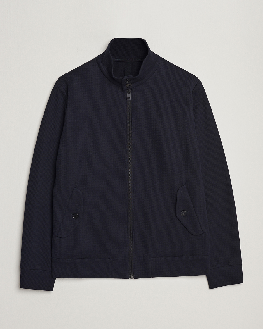 Herre | Jakker | Harris Wharf London | Loro Piana Cavalry Twill Harrington Jacket Dark Blue