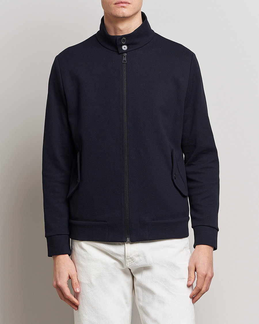 Herr |  | Harris Wharf London | Loro Piana Cavalry Twill Harrington Jacket Dark Blue