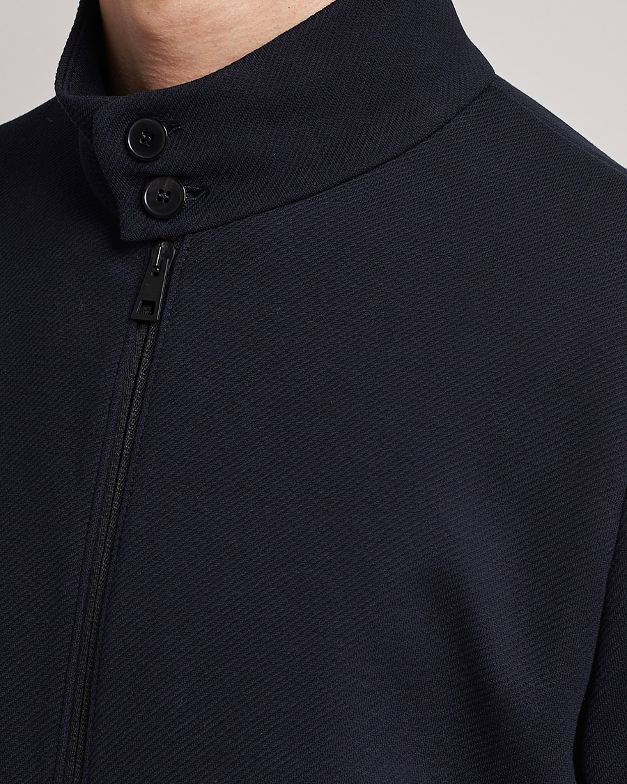 Herre | Jakker | Harris Wharf London | Loro Piana Cavalry Twill Harrington Jacket Dark Blue